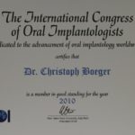 International Congress of Oral Implantologists (ICOI) – Mitgliedsbescheinigung 2010